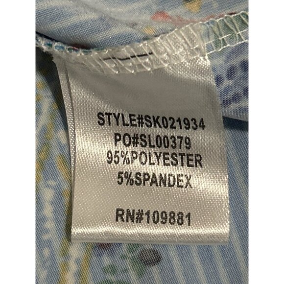 Sunny Leigh Boho Style Blue Tunic Top Paisley Multicolored Print Size Small - Picture 4 of 7